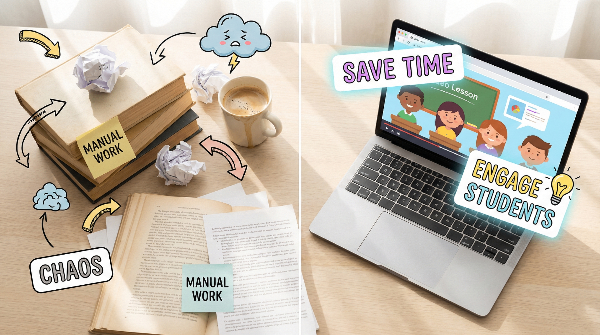 Science and history visual learning with StoryTool